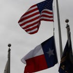 Flags of the U.S.A. and Texas