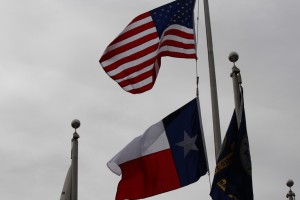 Flags of the U.S.A. and Texas